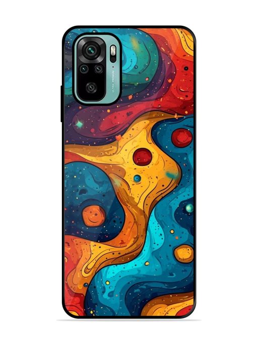 Cosmic Swirl Glossy Soft Edge Case for Xiaomi Redmi Note 10S Chachhi