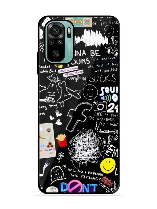 Doodle Diary Glossy Soft Edge Case for Xiaomi Redmi Note 10S Chachhi