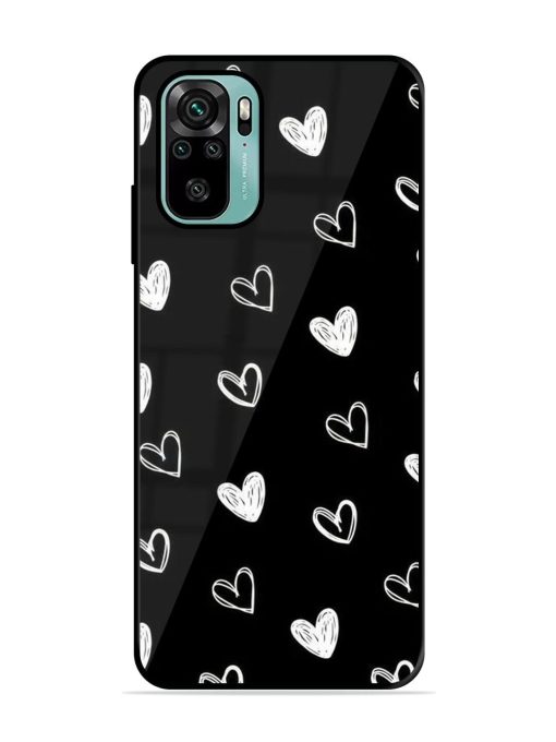 Scattered Hearts Glossy Soft Edge Case for Xiaomi Redmi Note 10S Chachhi