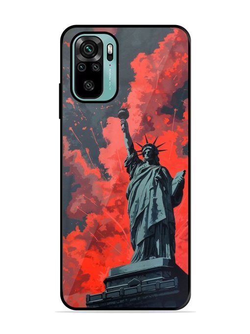 Lady Liberty'S Firework Finale Glossy Soft Edge Case for Xiaomi Redmi Note 10S Chachhi