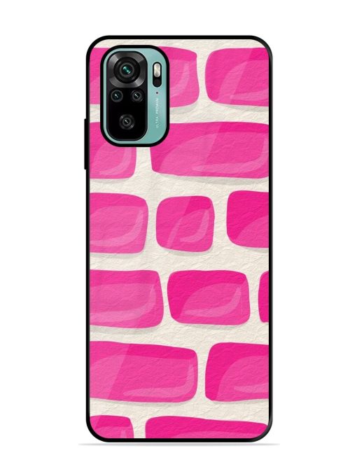 Pink Brick Wall Glossy Soft Edge Case for Xiaomi Redmi Note 10S Chachhi