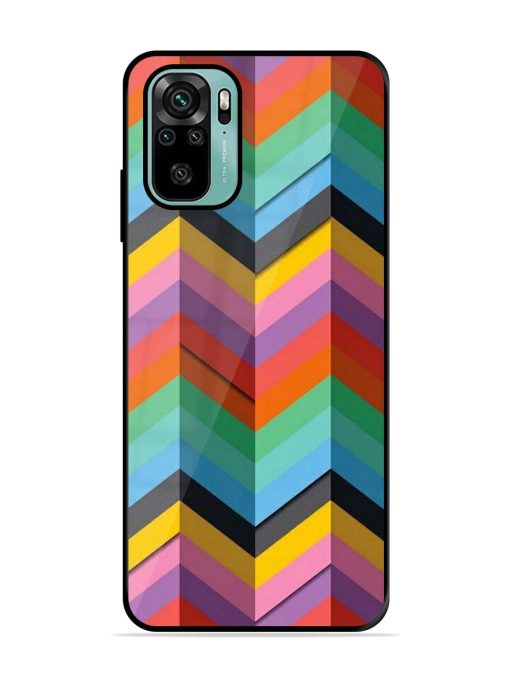 Colorful Zigzag Glossy Soft Edge Case for Xiaomi Redmi Note 10S Chachhi