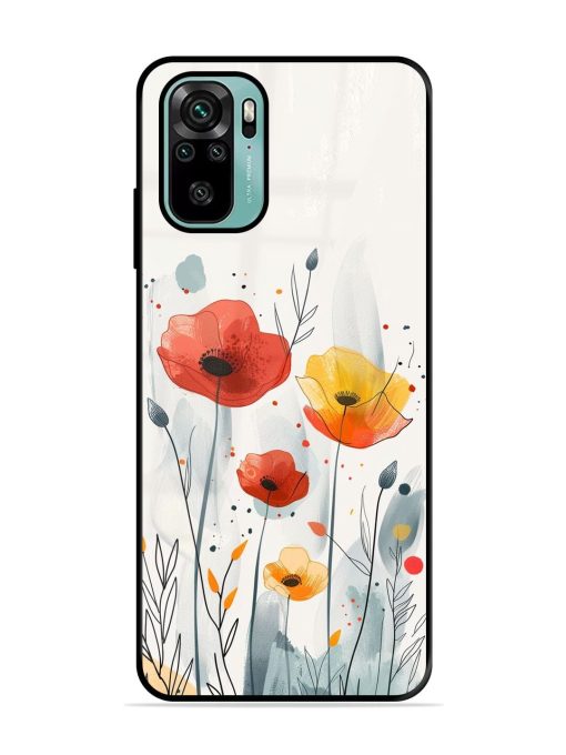 Poppy Fields Glossy Soft Edge Case for Xiaomi Redmi Note 10S Chachhi