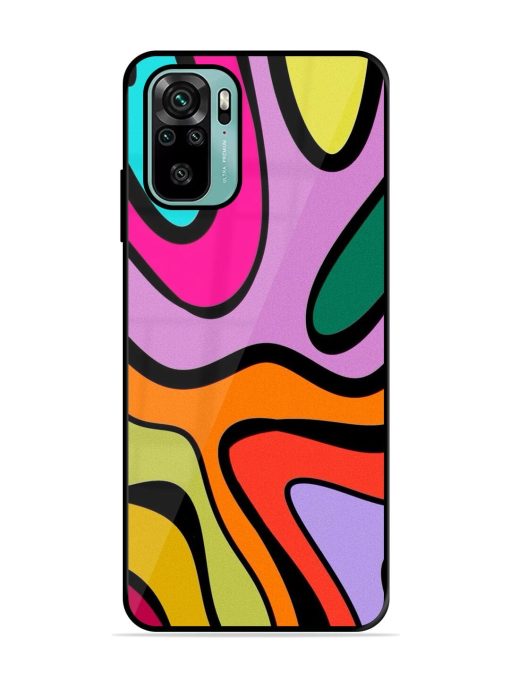 Groovy Swirls Glossy Soft Edge Case for Xiaomi Redmi Note 10S Chachhi