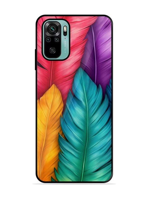 Rainbow Feathers Glossy Soft Edge Case for Xiaomi Redmi Note 10S Chachhi