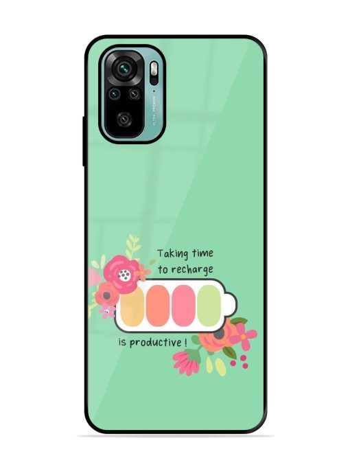 Recharge And Bloom Glossy Soft Edge Case for Xiaomi Redmi Note 10S Chachhi