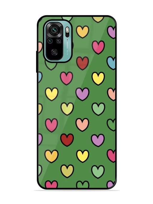 Rainbow Heart Parade Glossy Soft Edge Case for Xiaomi Redmi Note 10S Chachhi