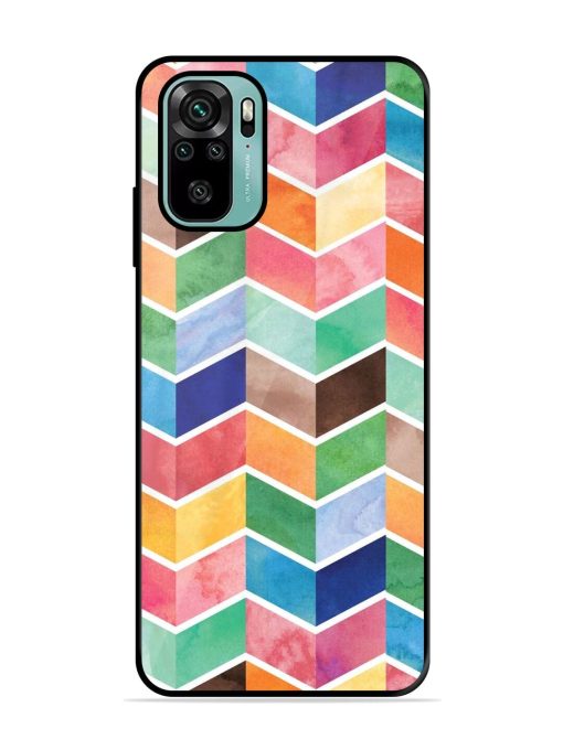 Watercolor Chevron Whimsy Glossy Soft Edge Case for Xiaomi Redmi Note 10S Chachhi