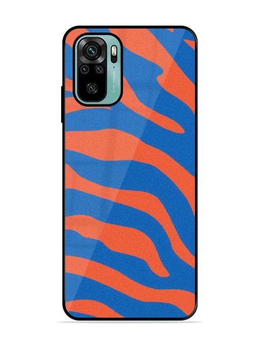 Zebra Stripes In Blue And Orange Glossy Soft Edge Case for Xiaomi Redmi Note 10S Chachhi