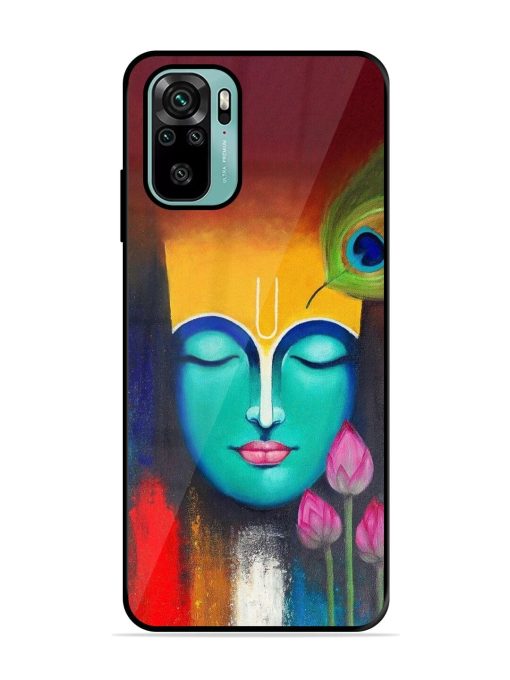 Divine Tranquility: The Face Of Krishna Glossy Soft Edge Case for Xiaomi Redmi Note 10S Chachhi