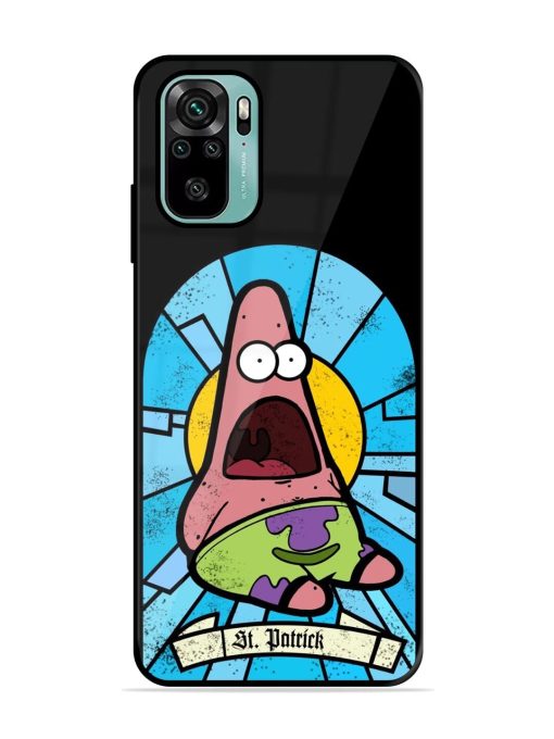 St. Patrick'S Day Stained Glass Patrick Star Glossy Soft Edge Case for Xiaomi Redmi Note 10S Chachhi