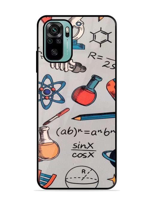 Science Doodle Delight Glossy Soft Edge Case for Xiaomi Redmi Note 10S Chachhi