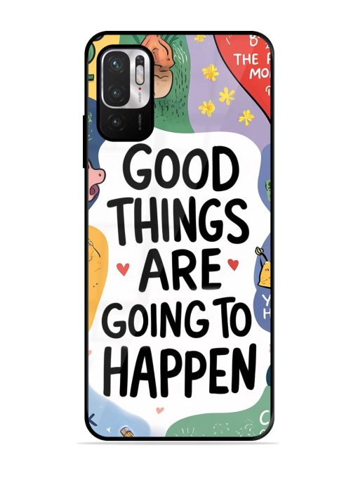 Uplifting Scribbles Glossy Soft Edge Case for Xiaomi Redmi Note 10T (5G) Chachhi