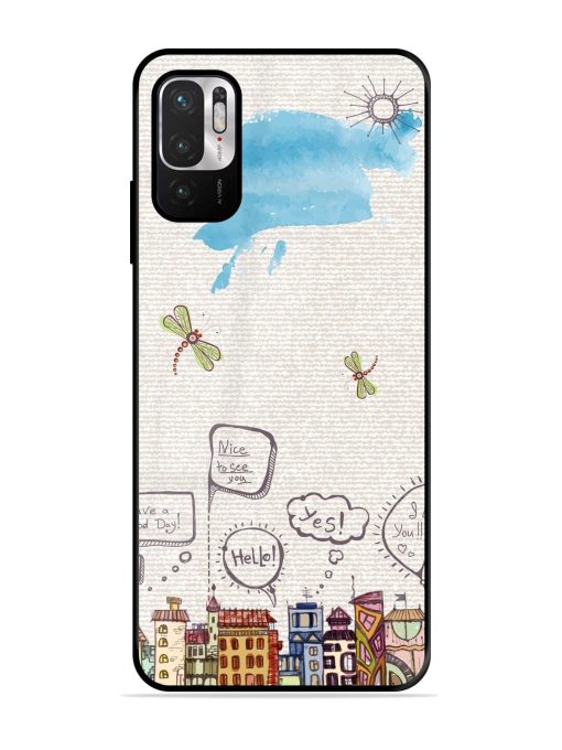 Doodle City Glossy Soft Edge Case for Xiaomi Redmi Note 10T (5G) Chachhi