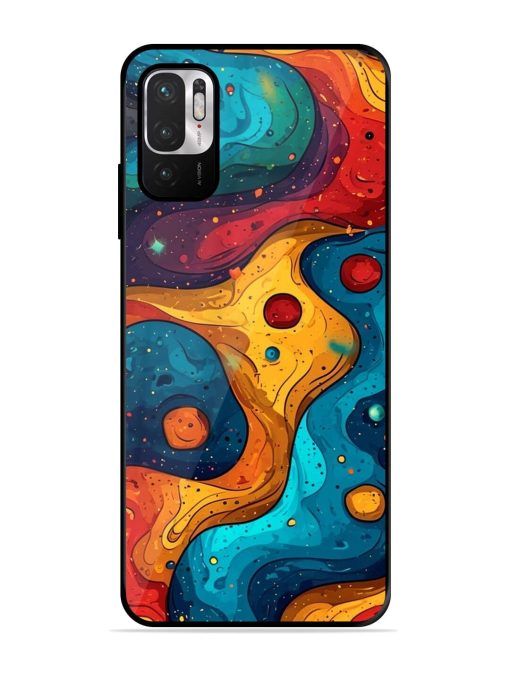 Cosmic Swirl Glossy Soft Edge Case for Xiaomi Redmi Note 10T (5G) Chachhi