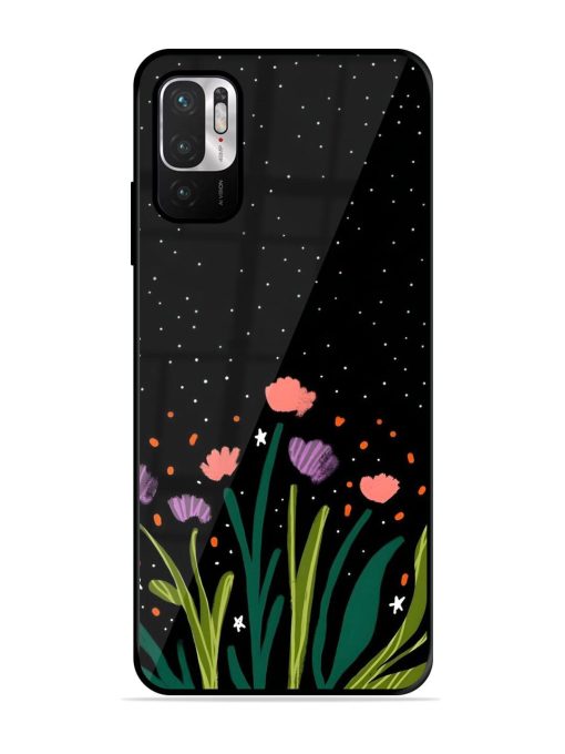 Midnight Bloom Glossy Soft Edge Case for Xiaomi Redmi Note 10T (5G) Chachhi