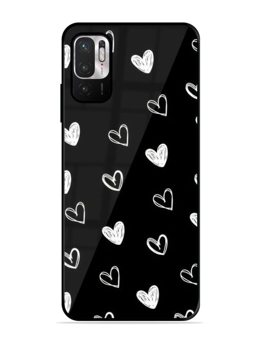 Scattered Hearts Glossy Soft Edge Case for Xiaomi Redmi Note 10T (5G) Chachhi