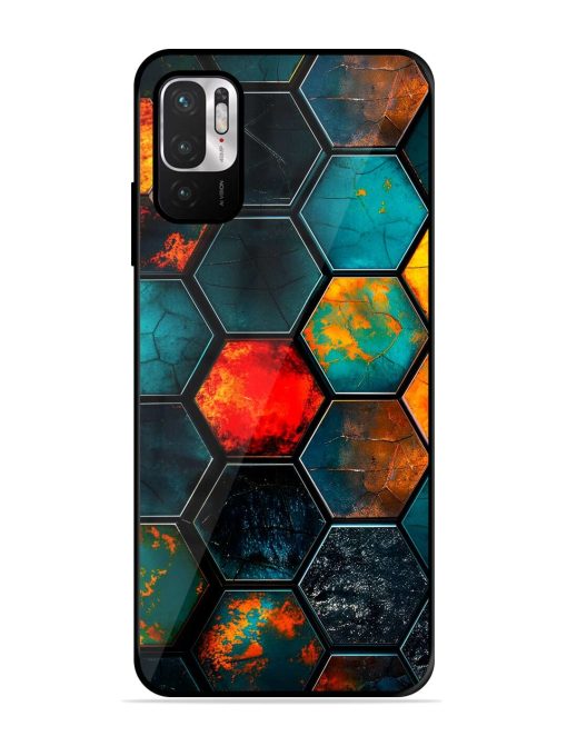 Hexagon Hive Glossy Soft Edge Case for Xiaomi Redmi Note 10T (5G) Chachhi