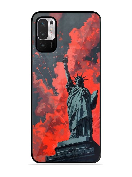 Lady Liberty'S Firework Finale Glossy Soft Edge Case for Xiaomi Redmi Note 10T (5G)