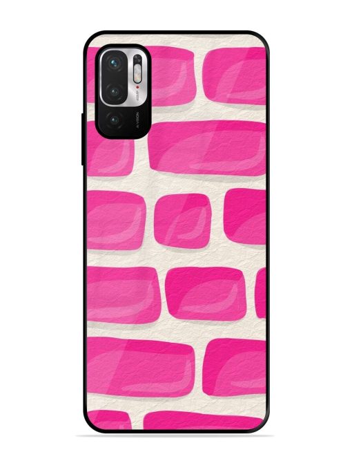 Pink Brick Wall Glossy Soft Edge Case for Xiaomi Redmi Note 10T (5G) Chachhi