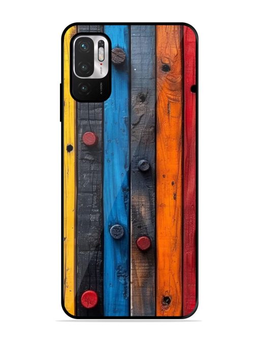 Rainbow Plank Glossy Soft Edge Case for Xiaomi Redmi Note 10T (5G) Chachhi