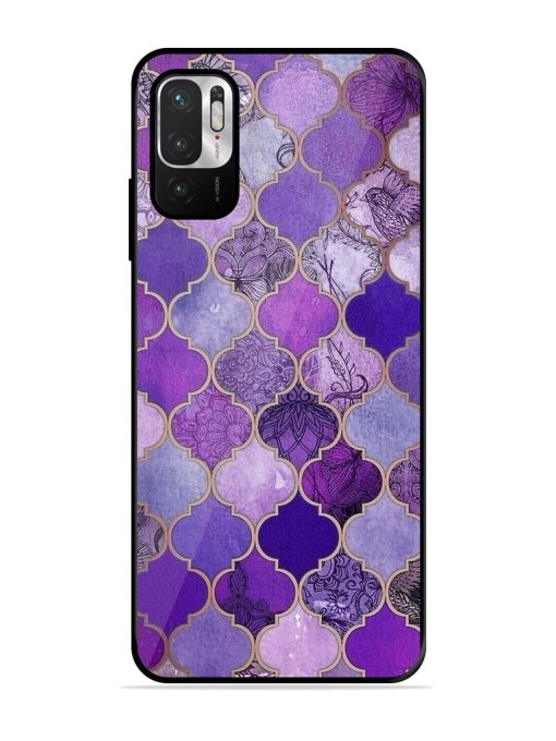 Purple Mosaic Magic Glossy Soft Edge Case for Xiaomi Redmi Note 10T (5G) Chachhi