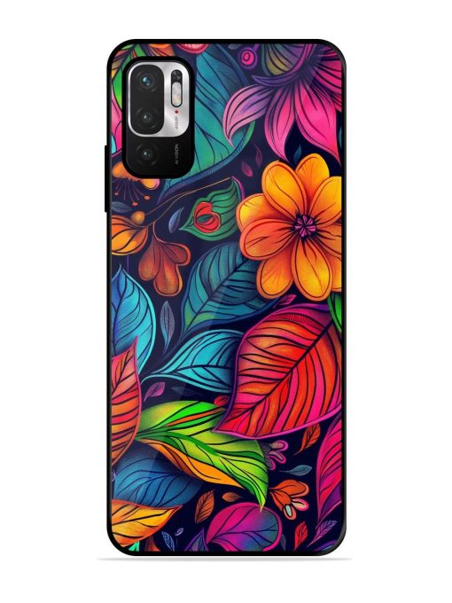 Rainbow Of Blooms Glossy Soft Edge Case for Xiaomi Redmi Note 10T (5G) Chachhi