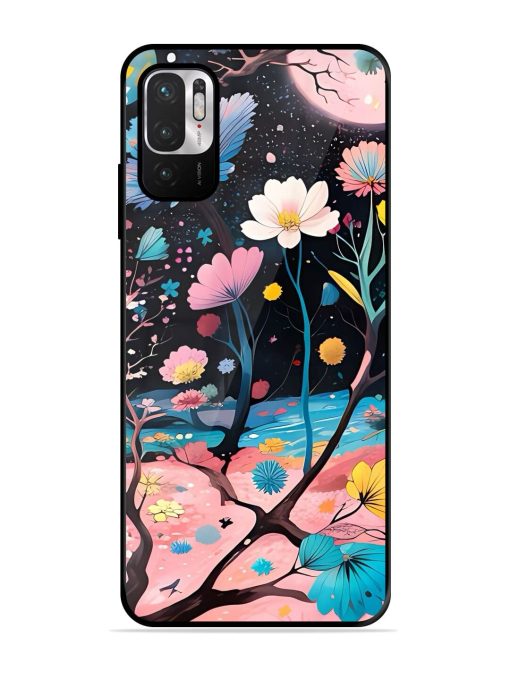 Cosmic Bloom Glossy Soft Edge Case for Xiaomi Redmi Note 10T (5G) Chachhi