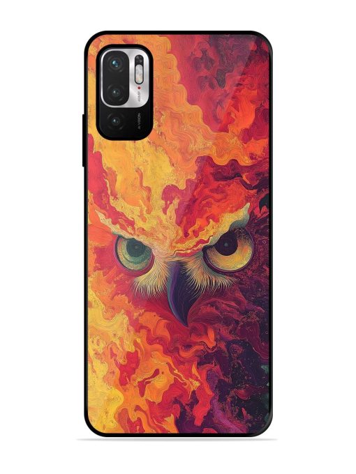 Fiery Owl Glossy Soft Edge Case for Xiaomi Redmi Note 10T (5G) Chachhi