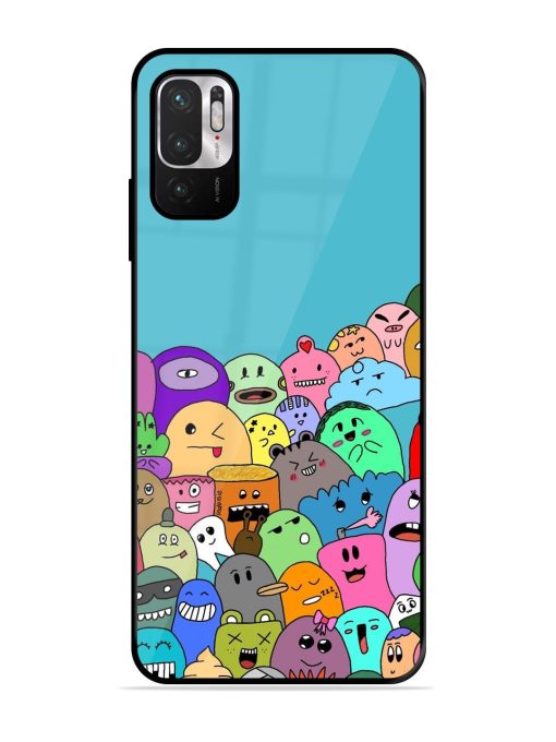 Monster Mash Glossy Soft Edge Case for Xiaomi Redmi Note 10T (5G) Chachhi