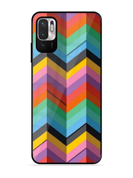 Colorful Zigzag Glossy Soft Edge Case for Xiaomi Redmi Note 10T (5G) Chachhi