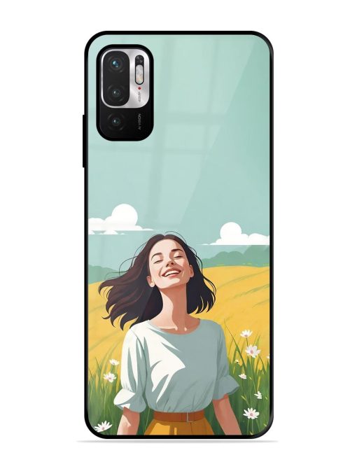 Girl Graffiti Glossy Soft Edge Case for Xiaomi Redmi Note 10T (5G) Chachhi