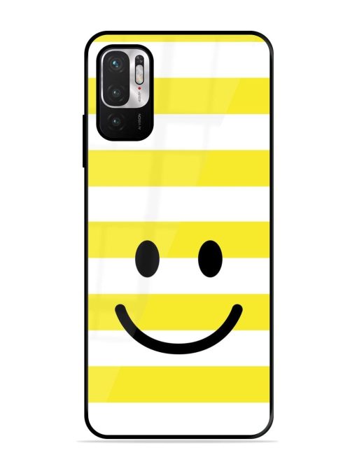 Smiling Stripes Glossy Soft Edge Case for Xiaomi Redmi Note 10T (5G) Chachhi