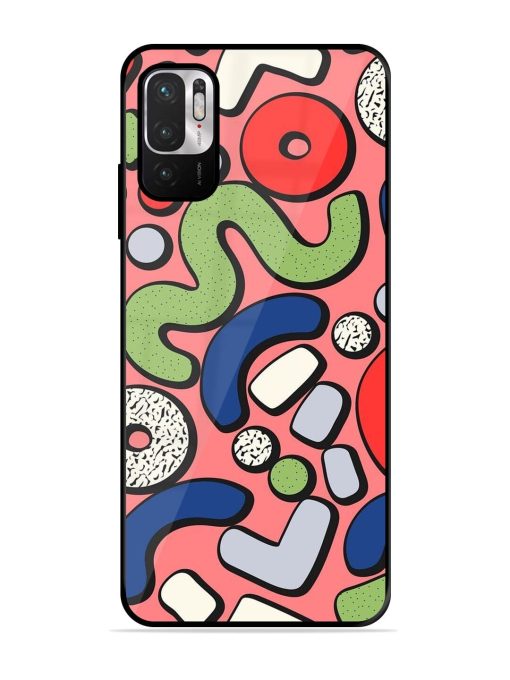 Groovy Geometric Shapes Glossy Soft Edge Case for Xiaomi Redmi Note 10T (5G) Chachhi