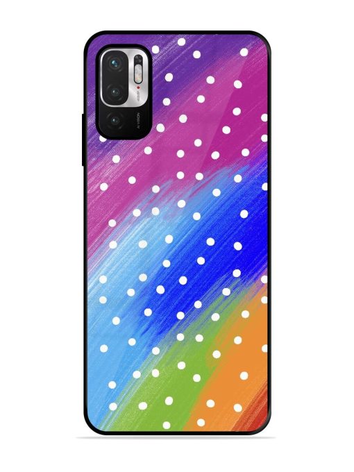 Rainbow Polka Dot Dream Glossy Soft Edge Case for Xiaomi Redmi Note 10T (5G) Chachhi