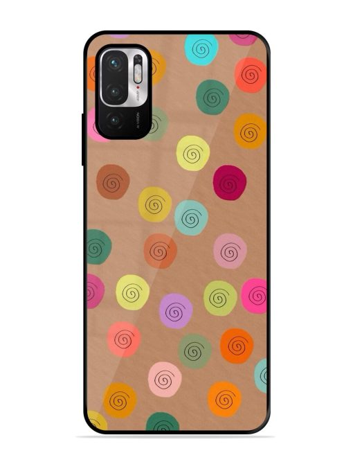 Swirly Dots On Kraft Glossy Soft Edge Case for Xiaomi Redmi Note 10T (5G) Chachhi