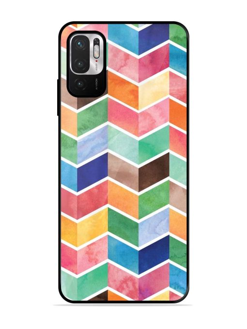 Watercolor Chevron Whimsy Glossy Soft Edge Case for Xiaomi Redmi Note 10T (5G) Chachhi