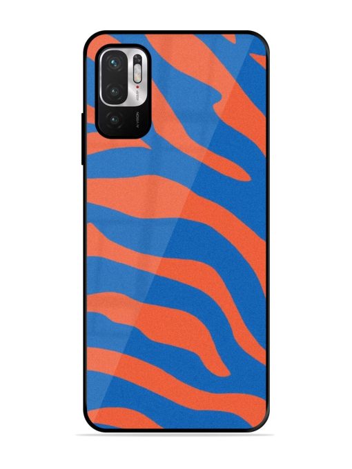 Zebra Stripes In Blue And Orange Glossy Soft Edge Case for Xiaomi Redmi Note 10T (5G) Chachhi