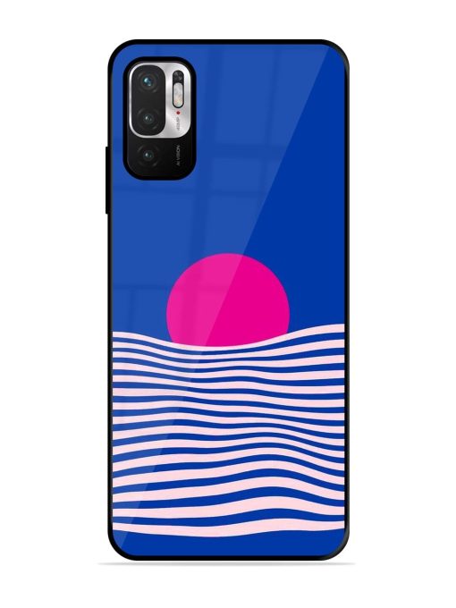 Pink Sunset Over Blue Waves Glossy Soft Edge Case for Xiaomi Redmi Note 10T (5G) Chachhi