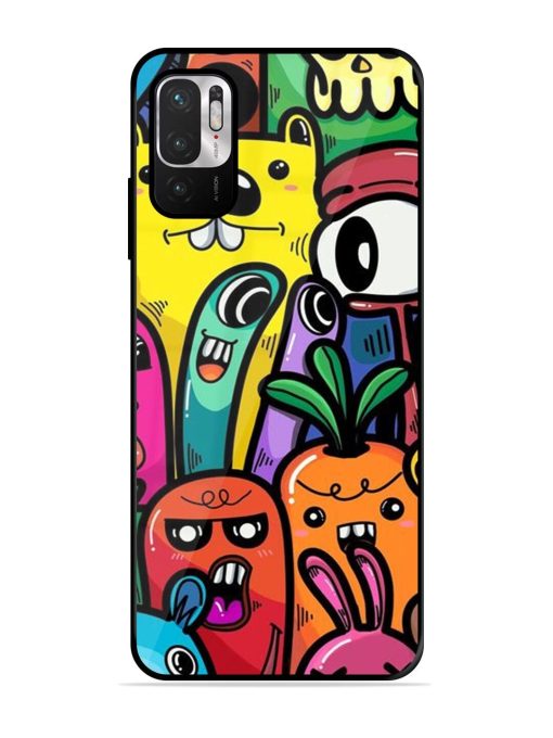 Whimsical Doodle Chaos Glossy Soft Edge Case for Xiaomi Redmi Note 10T (5G) Chachhi