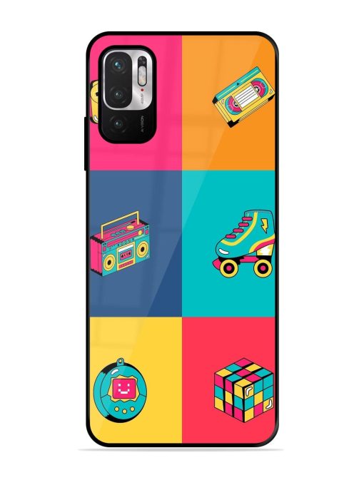 90S Throwback Grid Glossy Soft Edge Case for Xiaomi Redmi Note 10T (5G) Chachhi