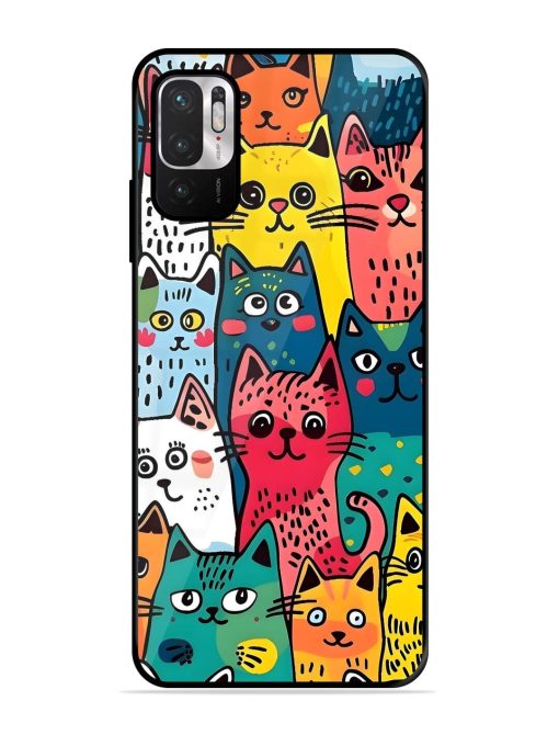 Feline Frenzy Glossy Soft Edge Case for Xiaomi Redmi Note 10T (5G)