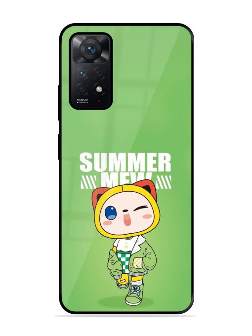 Purrfect Summer Glossy Soft Edge Case for Xiaomi Redmi Note 11 Chachhi