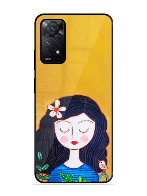 Girl Illustration Glossy Soft Edge Case for Xiaomi Redmi Note 11 Chachhi