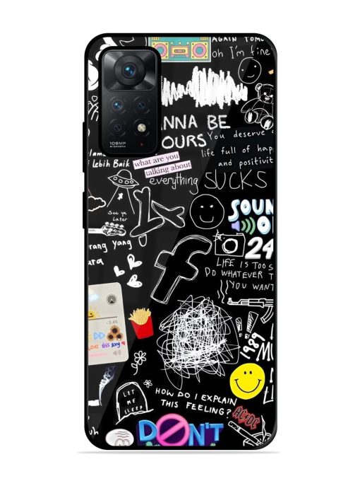 Doodle Diary Glossy Soft Edge Case for Xiaomi Redmi Note 11 Chachhi