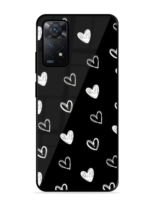 Scattered Hearts Glossy Soft Edge Case for Xiaomi Redmi Note 11 Chachhi