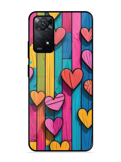 Rainbow Of Hearts Glossy Soft Edge Case for Xiaomi Redmi Note 11 Chachhi