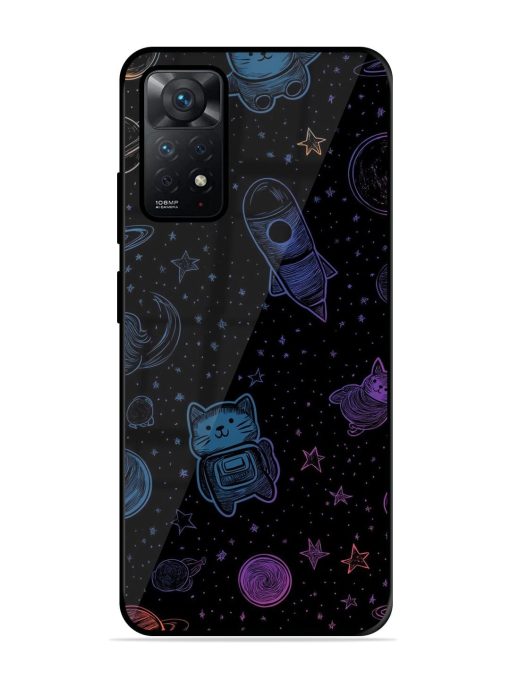 Cosmic Cat Chaos Glossy Soft Edge Case for Xiaomi Redmi Note 11 Chachhi