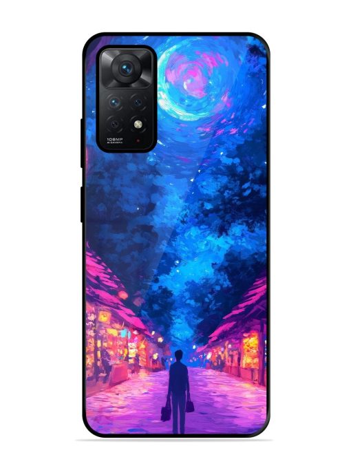 Neon Nightscape Glossy Soft Edge Case for Xiaomi Redmi Note 11 Chachhi