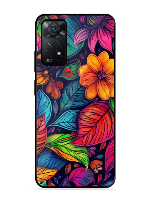 Rainbow Of Blooms Glossy Soft Edge Case for Xiaomi Redmi Note 11 Chachhi